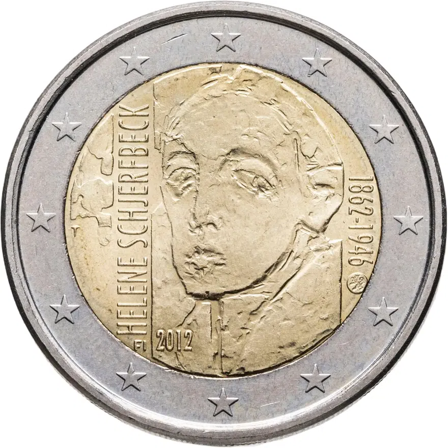Финляндия 2 евро 2012 150 лет со дня рождения Хелены Шерфбек