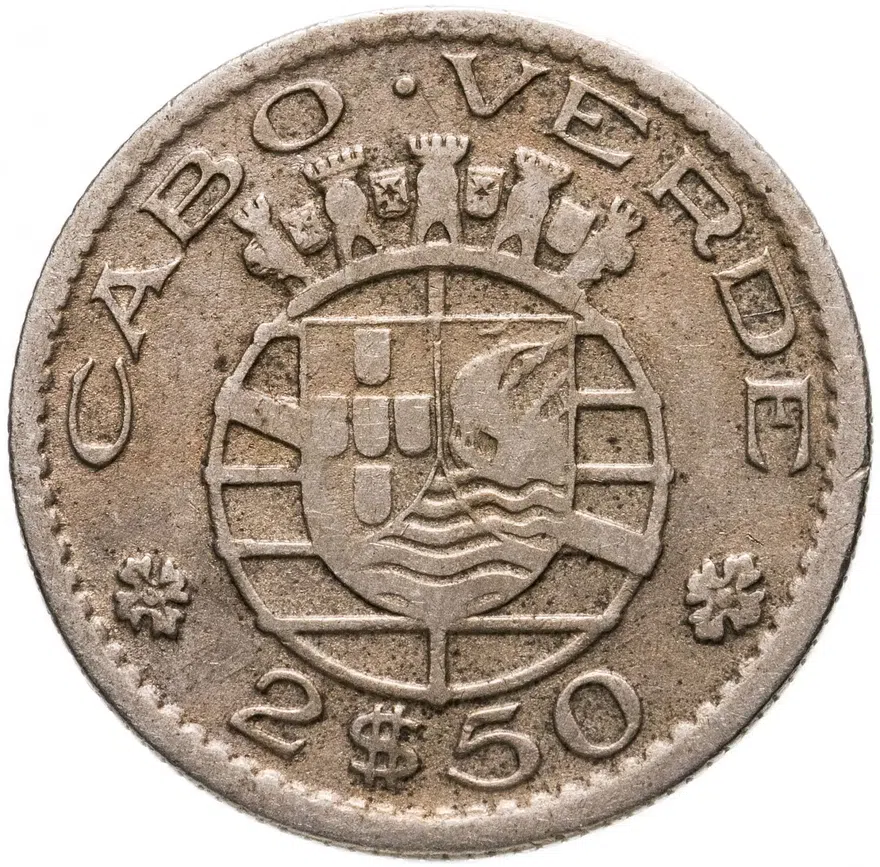 Кабо-Верде 2,5 эскудо (escudos) 1953, реверс