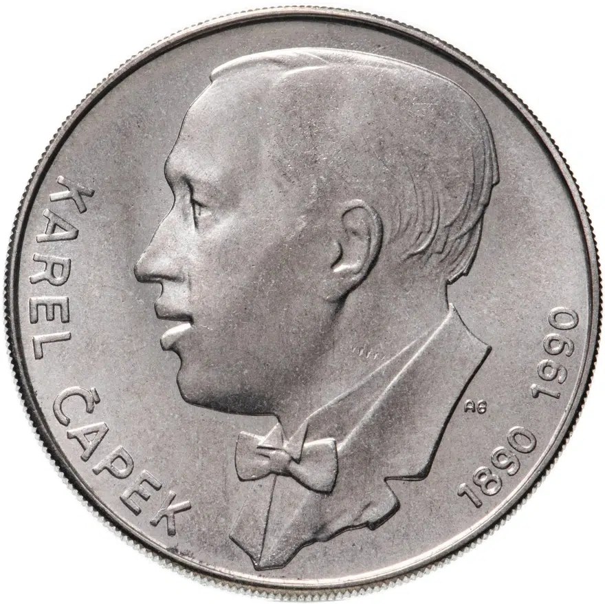 Чехословакия 100 крон (korun) 1990 "100 лет со дня рождения Карела Чапека"