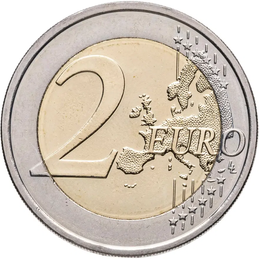 Финляндия 2 euro (евро) 2011 200 лет Банку Финляндии, реверс