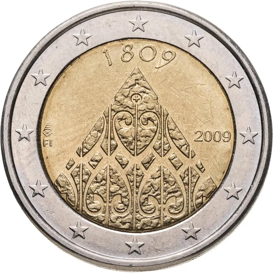 Финляндия 2 евро (euro) 2009 "200 лет финской автономии и сейма в Порвоо"