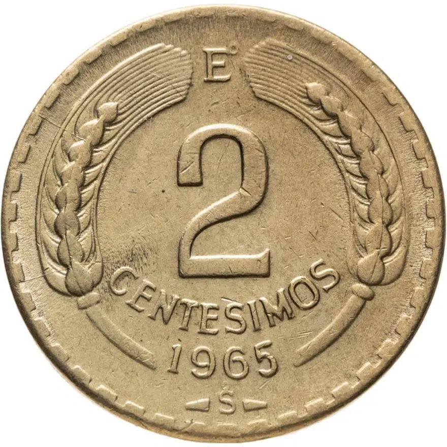 Чили 2 сентесимо (centesimos) 1965
