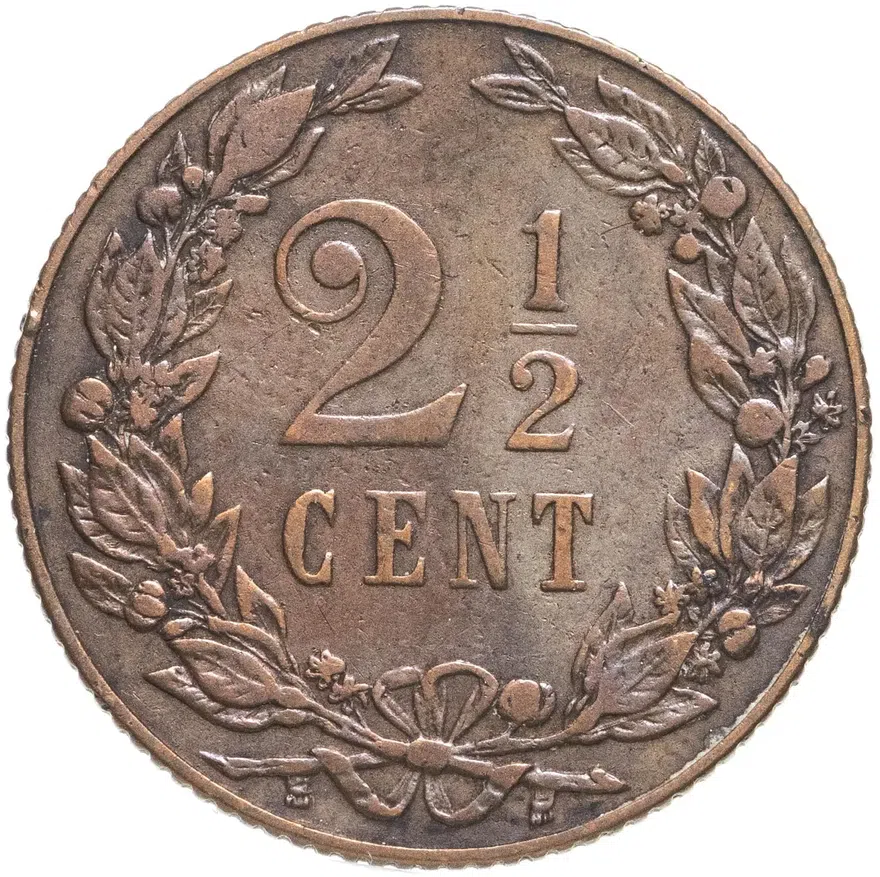 Нидерланды 2 1/2 цента (cent) 1904