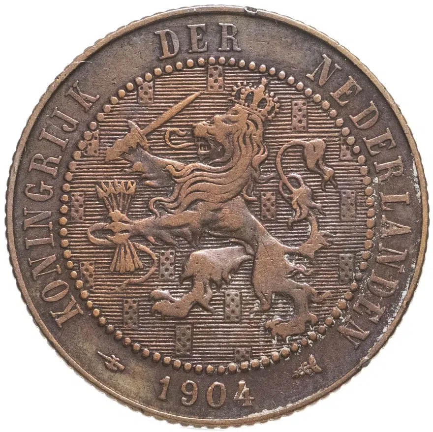 Нидерланды 2 1/2 цента (cent) 1904, реверс