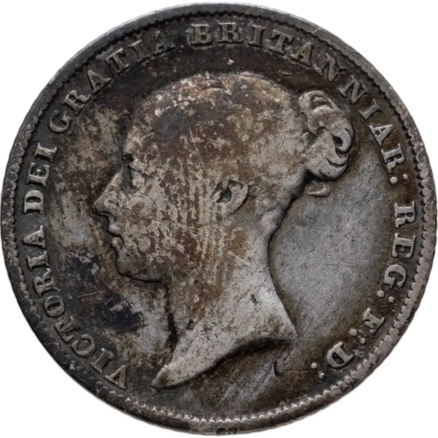 Великобритания 6 пенсов (pence) 1850, реверс