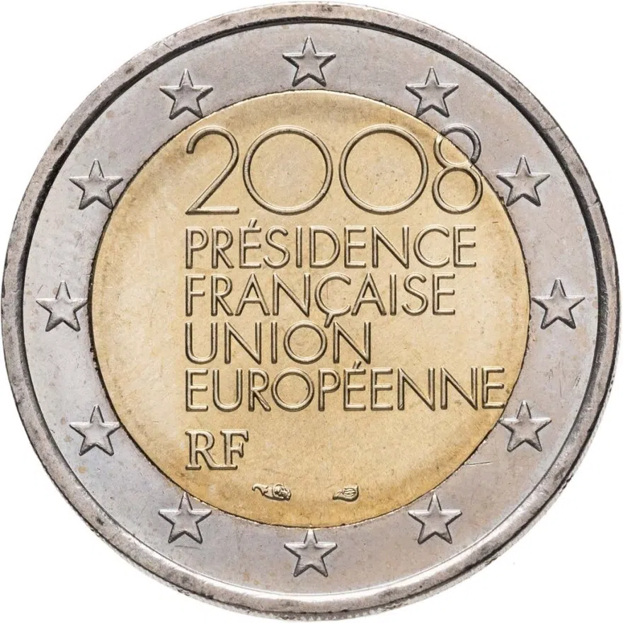 Франция 2 евро (euro) 2008 "Председательство Франции в Совете Европейского Союза"