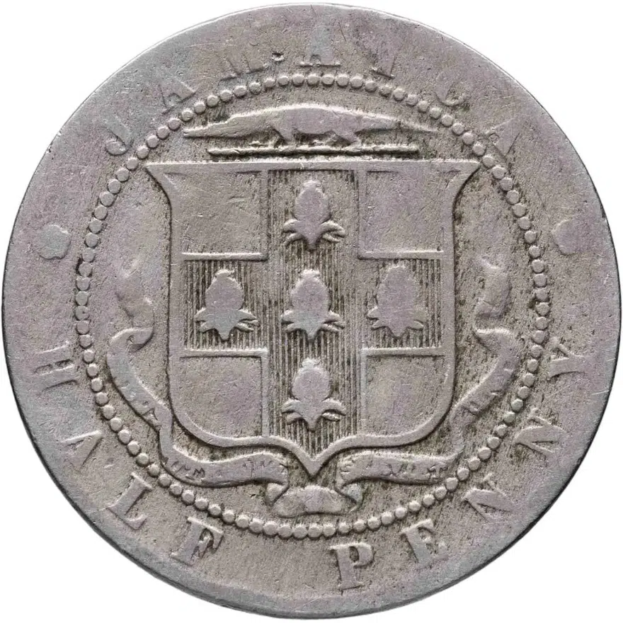 Ямайка 1/2 пенни (half penny) 1916