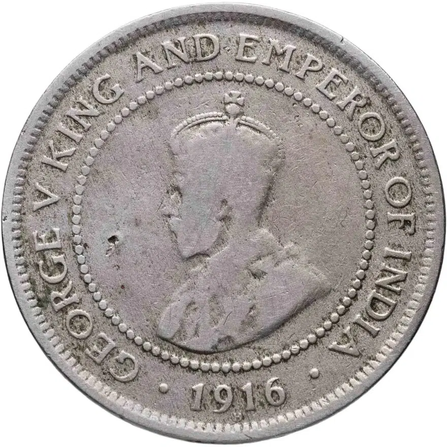 Ямайка 1/2 пенни (half penny) 1916, реверс