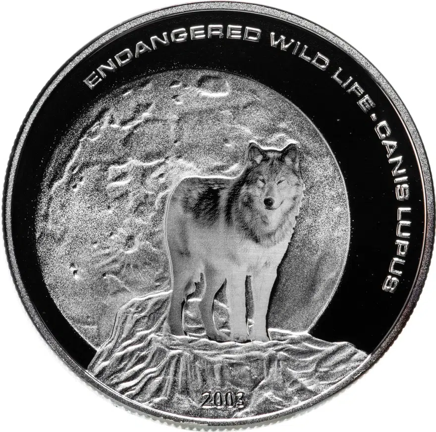 Монголия 500 тугриков 2003  Вымирающие виды - Волк (Canis lupus)