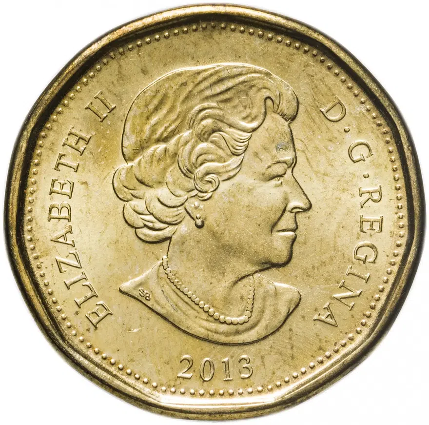 Канада 1 доллар (dollar) 2013 Дата под портретом, реверс