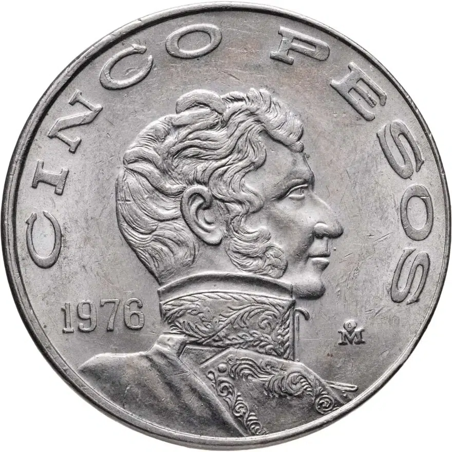 Мексика 5 песо (pesos) 1976