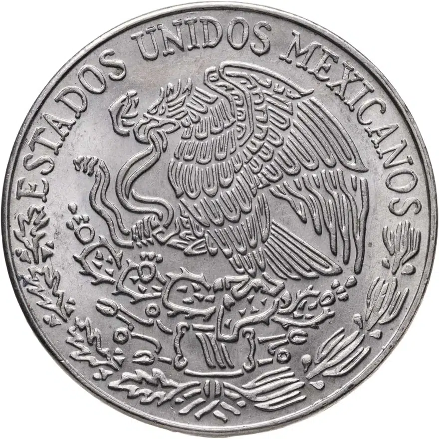 Мексика 5 песо (pesos) 1976, реверс
