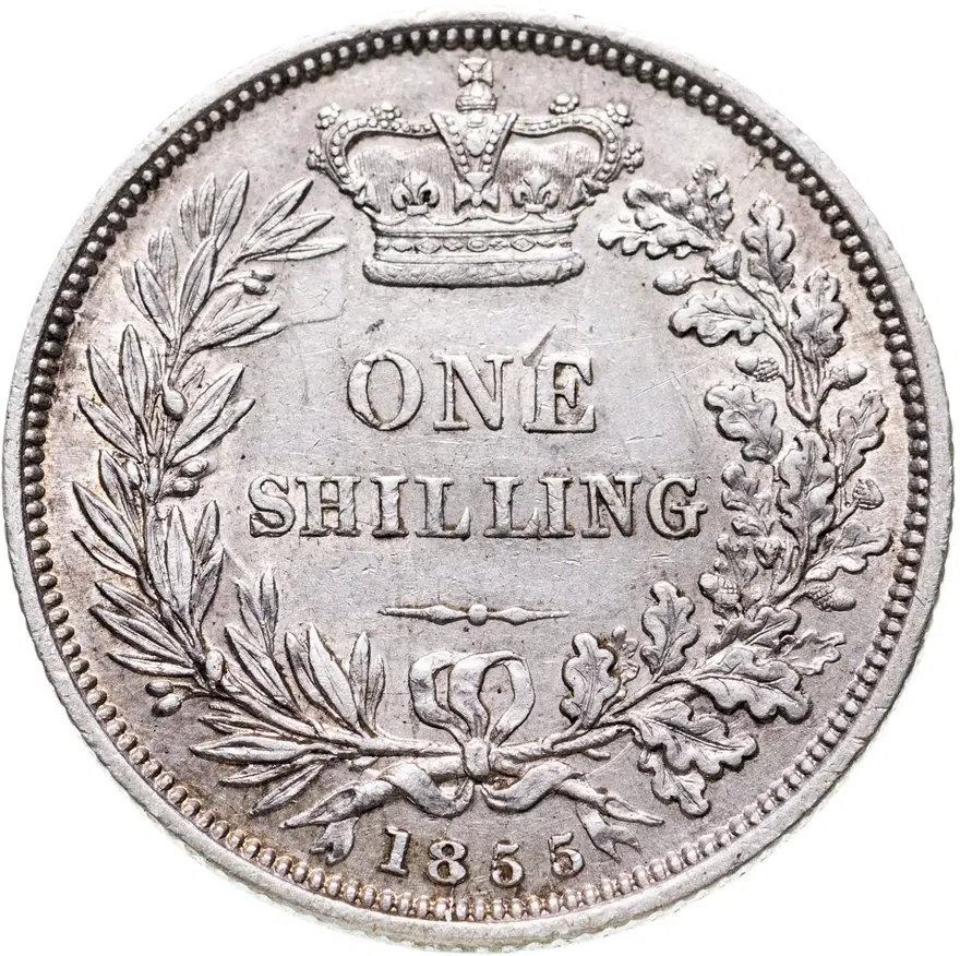 Великобритания 1 шиллинг (shilling) 1855