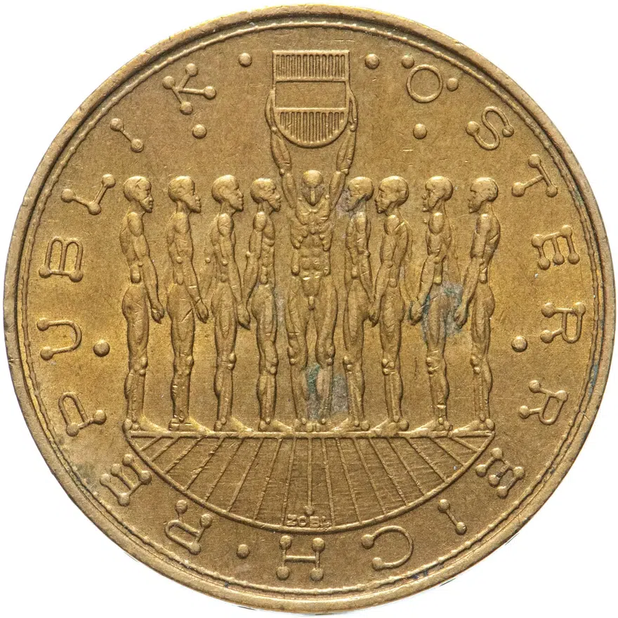 Австрия 20 шиллингов (shillings) 1980  Девять провинций Австрии