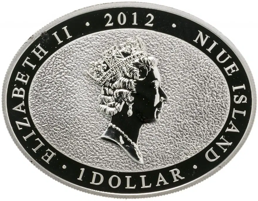 Ниуэ 1 доллар (dollar) 2012  Китайский гороскоп - год дракона, реверс