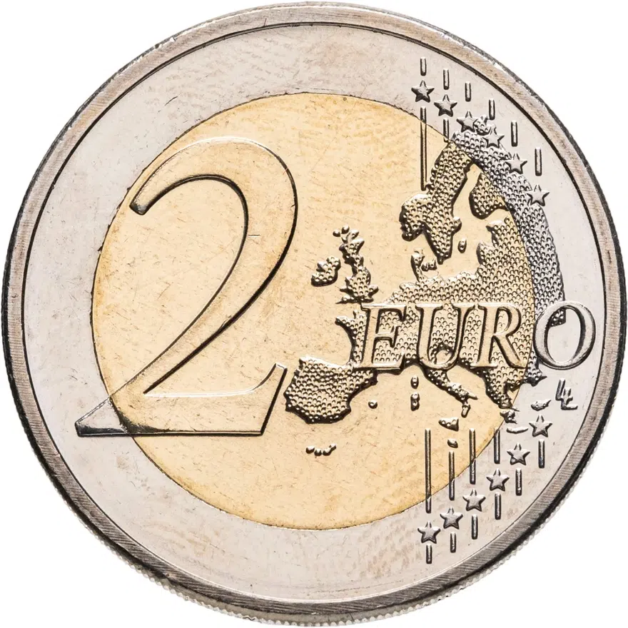 Нидерланды 2 euro (евро) 2011 500 лет издания книги «Похвала глупости» Эразма Роттердамского, реверс