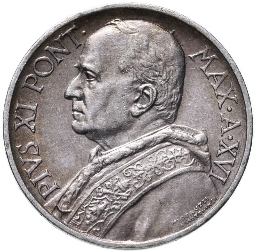 Ватикан 5 лир (lire) 1937