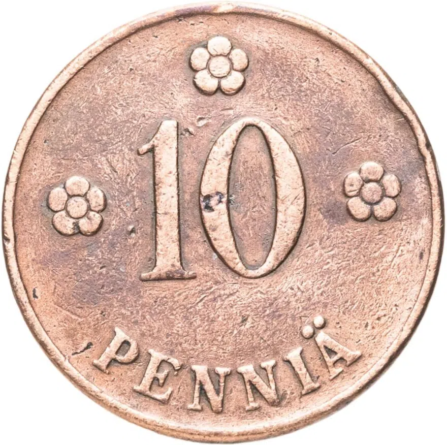 Финляндия 10 пенни (pennia) 1919
