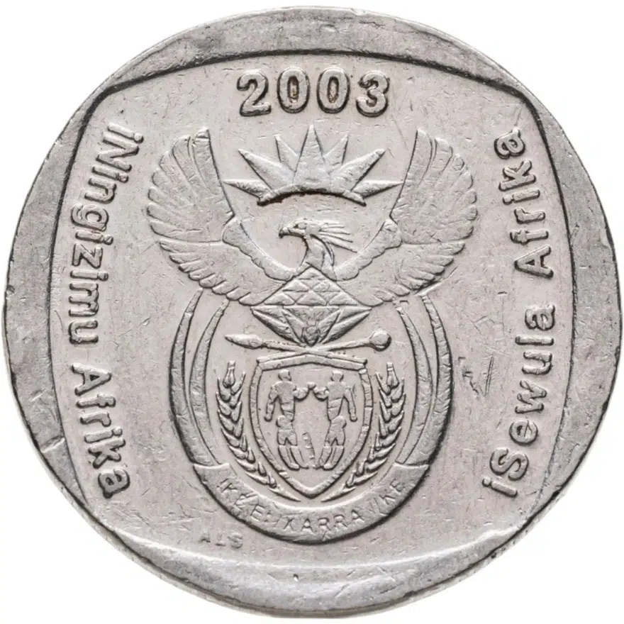 ЮАР 2 ранда (рэнда, rand) 2003, реверс