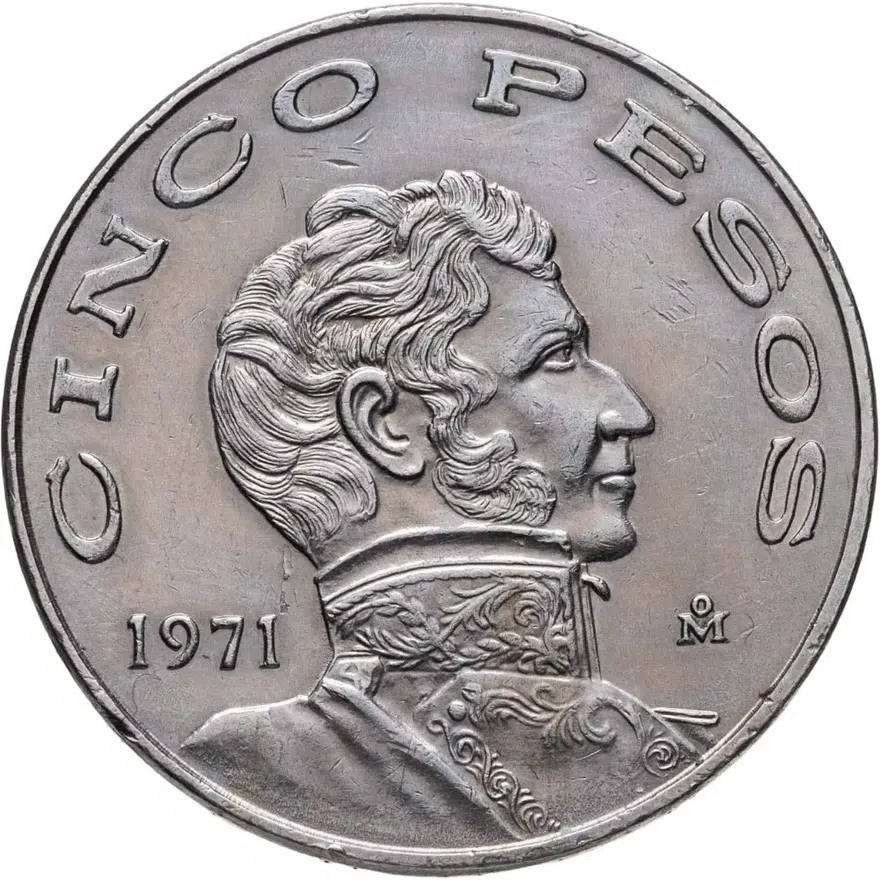 Мексика 5 песо (pesos) 1971