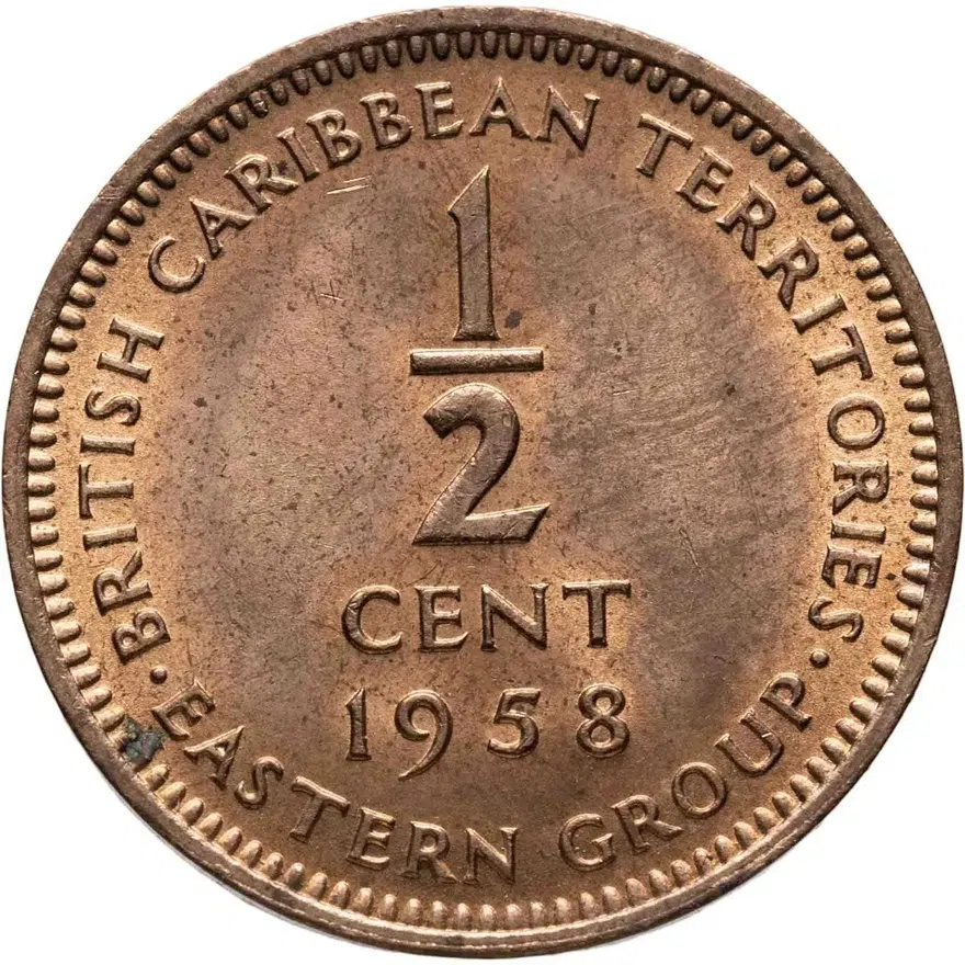 Восточные Карибы 1/2 цента (cent) 1958