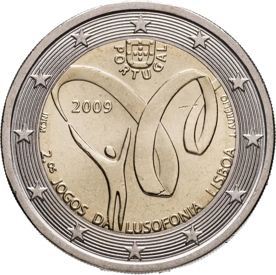 Португалия 2 евро (euro) 2009 Вторые спортивные игры португалоязычных стран