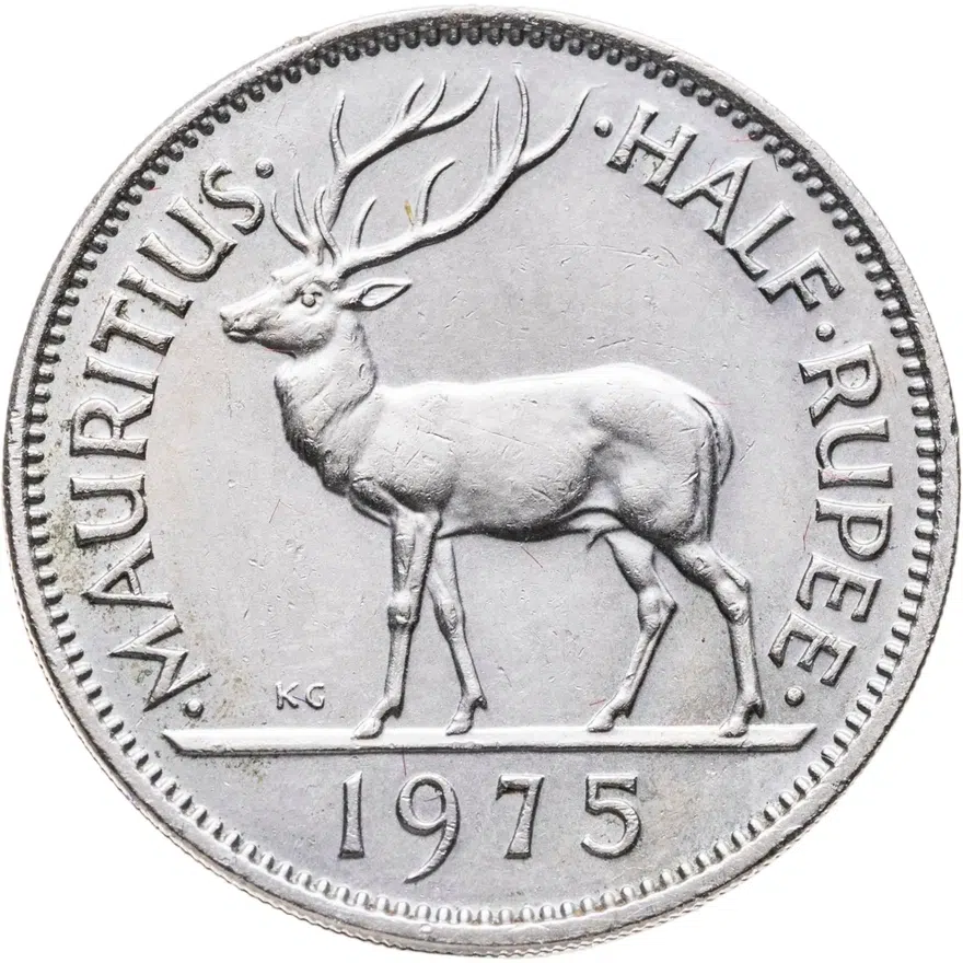 Маврикий 1/2 рупии (rupee) 1975