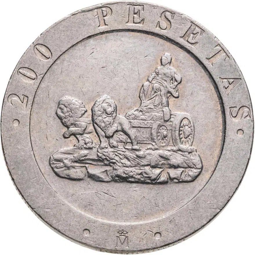 Испания 200 песет (pesetas) 1990, реверс