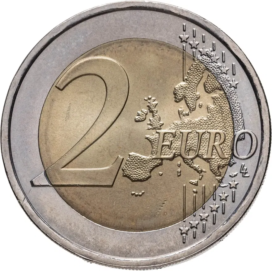 Португалия 2 евро 2008 60 лет Всеобщей декларации прав человека, реверс