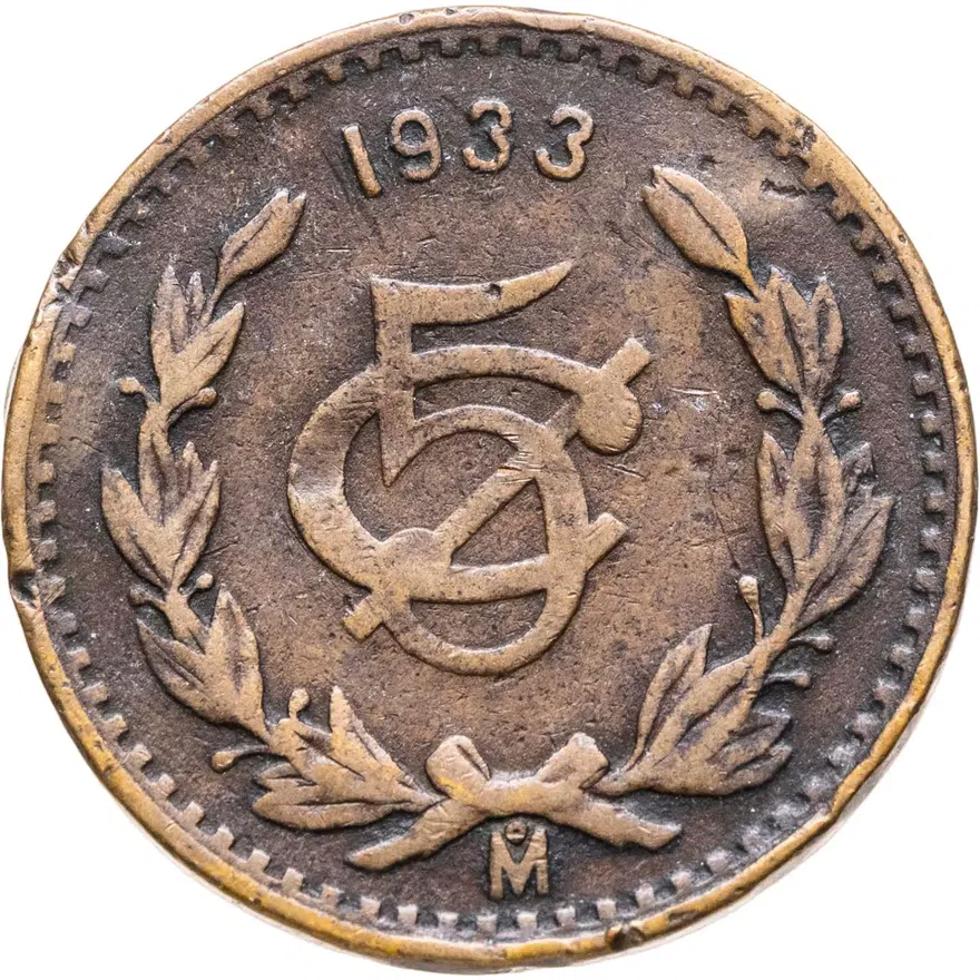 Мексика 5 сентаво (centavos) 1933