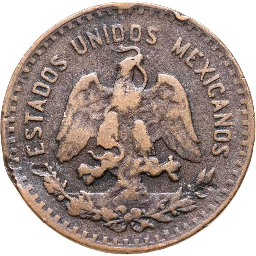 Мексика 5 сентаво (centavos) 1933, реверс