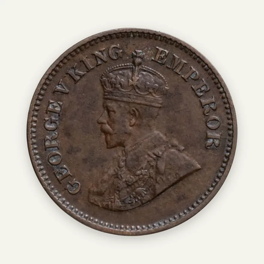 Индия (Британская) 1/2 пайса (pise) 1917, реверс