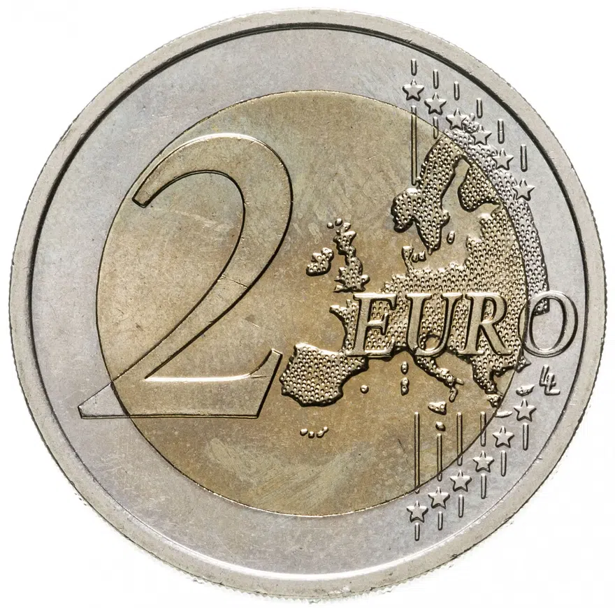 Словакия 2 евро 2012 "10 лет Экономическому и валютному союзу", реверс