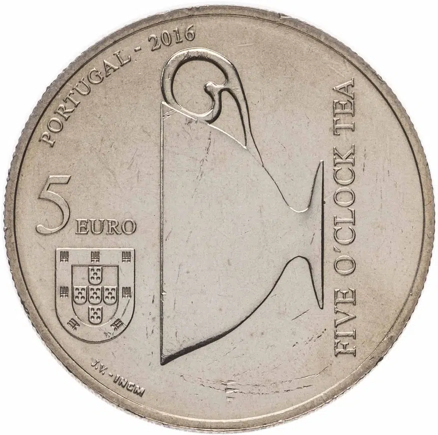 Португалия 5 евро (euro) 2016 "Королевы Европы - Екатерина Брагансская", реверс