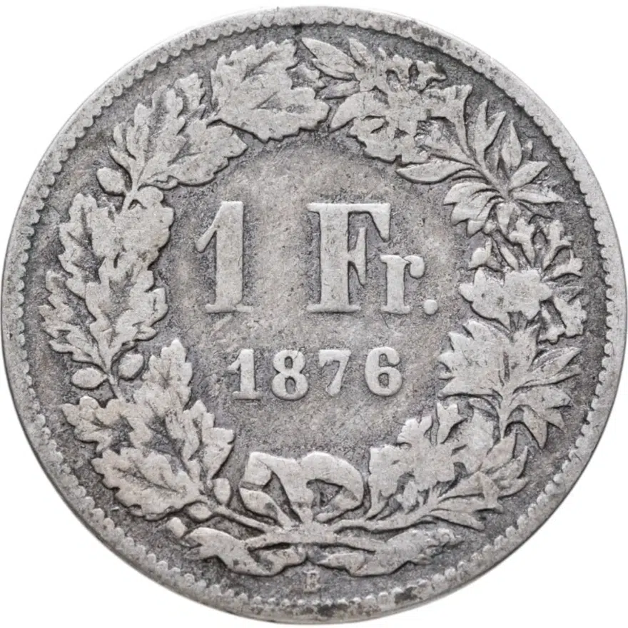 Швейцария 1 франк (franc) 1876