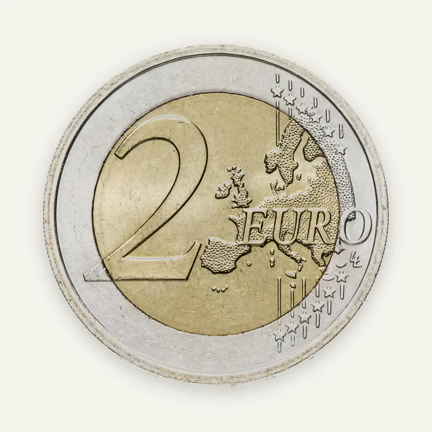 Словакия 2 евро 2009 "10 лет Экономическому и валютному союзу", реверс