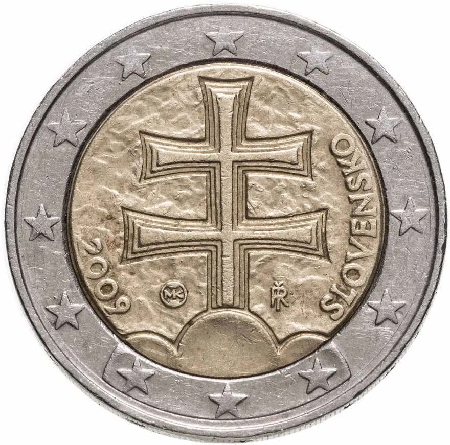 Словакия 2 евро (euro) 2009 регулярный чекан, реверс