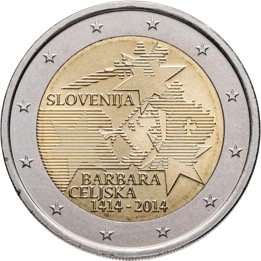 Словения 2 евро 2014 "600 лет воцарению Барбары Цилли