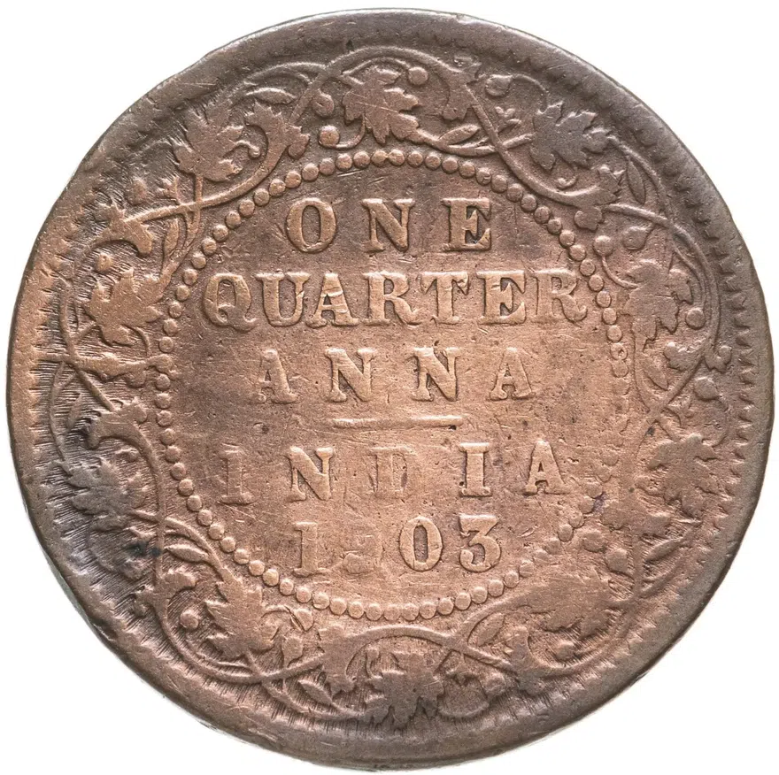 Британская Индия 1/4 анны (anna) 1903