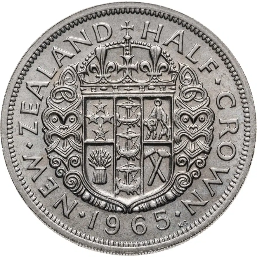 Новая Зеландия 1/2 кроны (crown) 1965, реверс