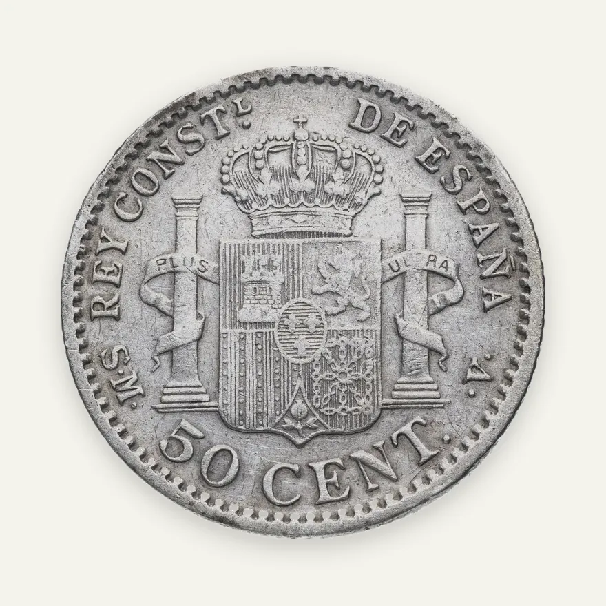 Испания 1 песета (peseta) 1904, реверс