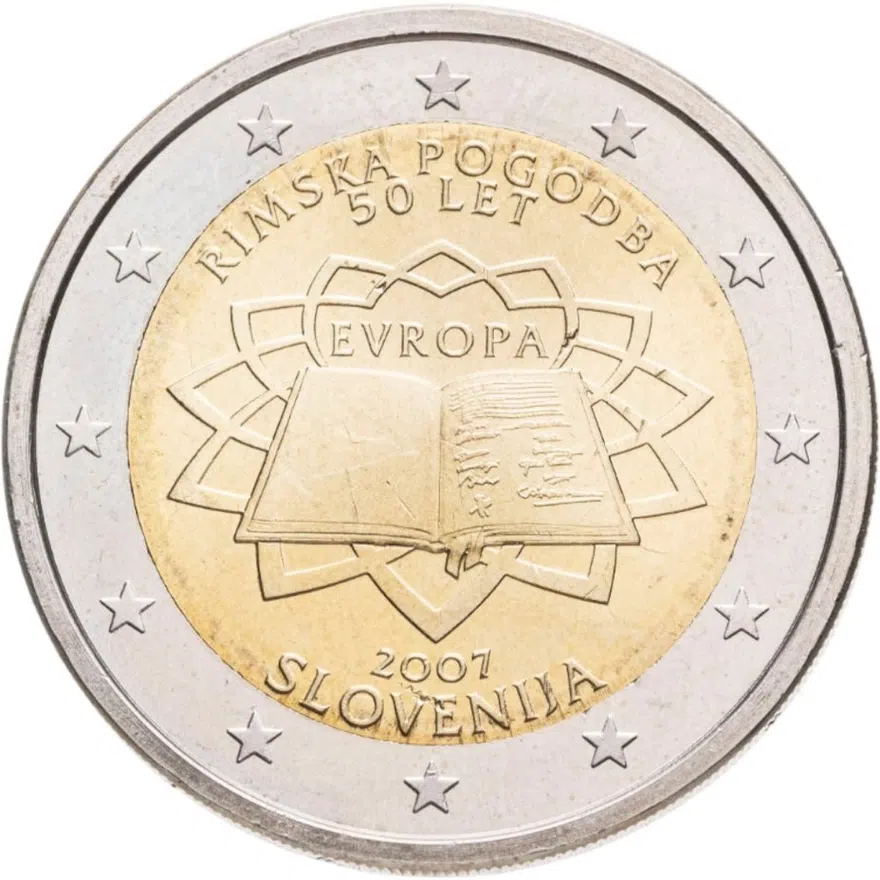 Словения 2 евро (euro) 2007 50-летие Римскому договору