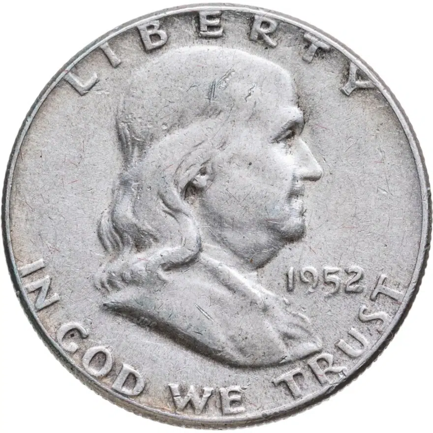США 50 центов (1/2 доллара, half dollar) 1952 S Джордж Вашингтон Карвер и Букер Талиафер Вашингтон знак монетного двора: "S" - Сан-Франциско, аверс