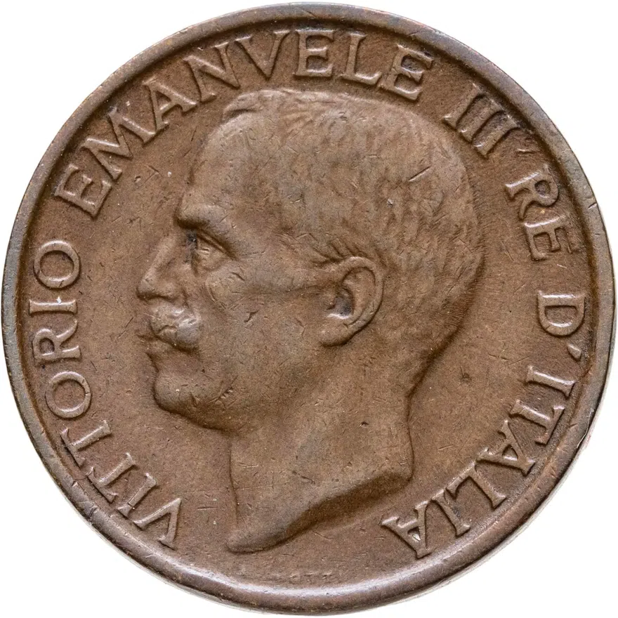 Италия 10 чентезимо (centesimi) 1921, аверс