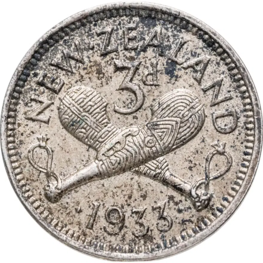 Новая Зеландия 3 пенса (pence) 1933