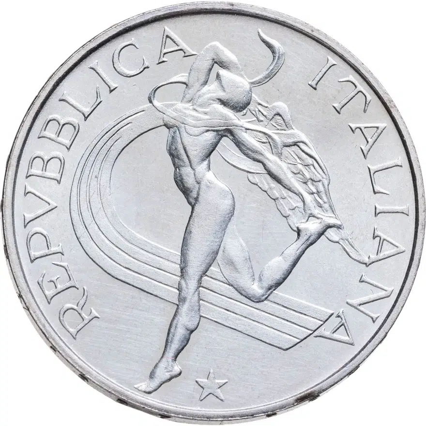 Италия 500 лир (lire) 1987  Чемпионат мира по лёгкой атлетике '87, реверс