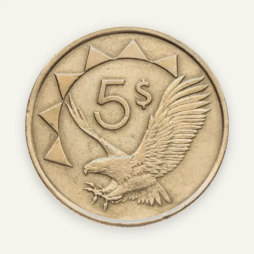 Намибия 5 долларов (dollars) 1993, реверс