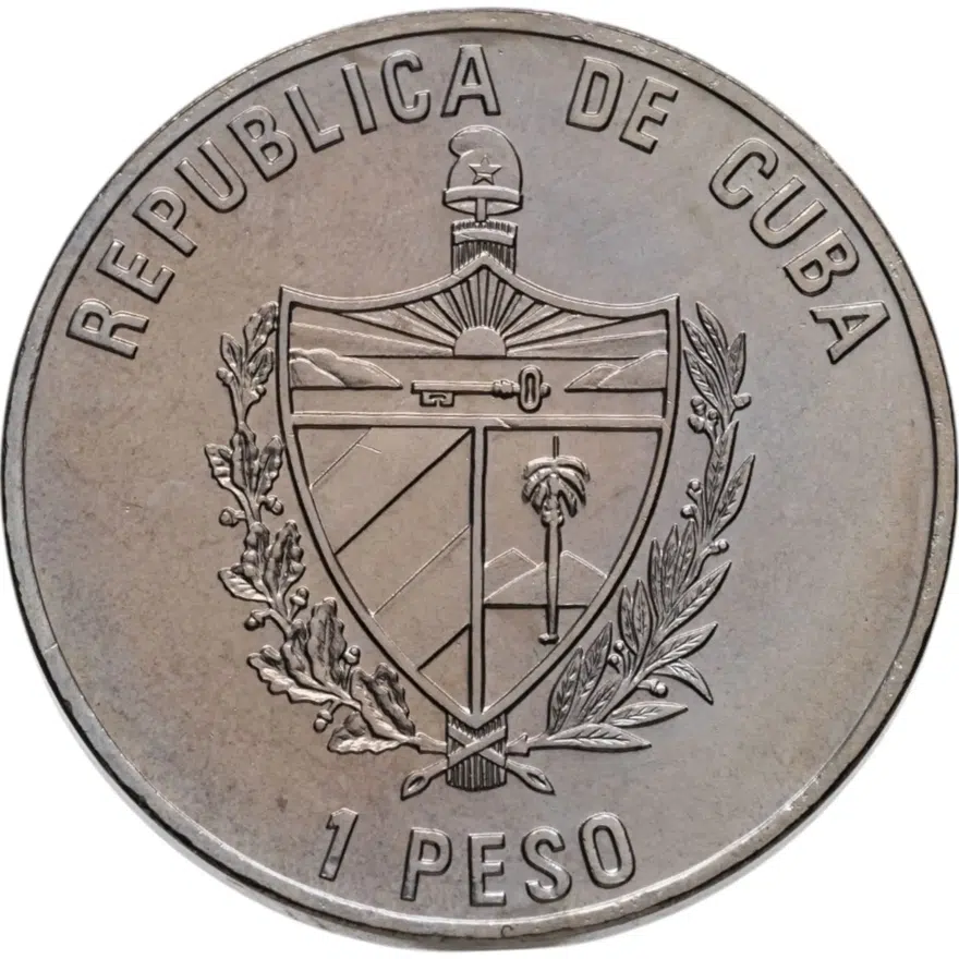 Куба 1 песо (peso) 1998  Иоанн Павел II, реверс