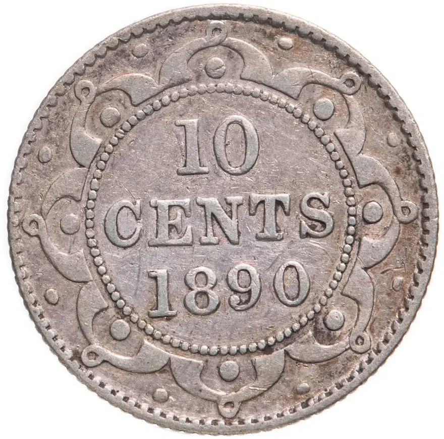 Ньюфаундленд 10 центов (cents) 1890