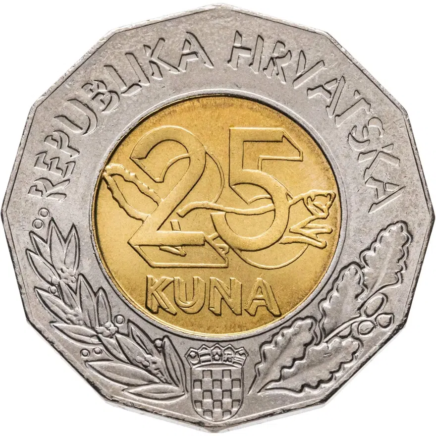 Хорватия 25 кун (kuna) 1997  Первый Хорватский конгресс эсперанто, реверс